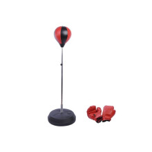 Sandsack Set with Stand, Height Adjustable from 126 to 144 Centimetres, Speed Bag with Gloves and Air Pump