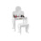 Kids Dressing Table Set, with Mirror and Drawer - White 1