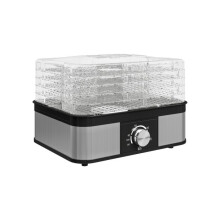 5-Tier Food Dehydrator, 245W Stainless Steel Food Dryer with Adjustable Temperature Function, Black Model