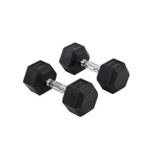 2x10kg Hex Dumbbells Set Rubber Dumbbells Weight Lifting Equipment Fitness Home Gym