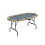 8 Player Folding Poker Table, with Cup Holders, Cushioning Edge, Brown and Blue 1