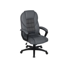 Faux Leather Office Chair - Charcoal Grey