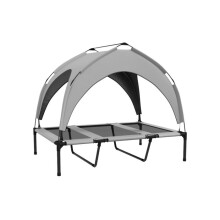 Cooling Raised Pet Bed w/ Washable Breathable Mesh, for Large Dogs, 106 x 76 x 94cm - Light Grey
