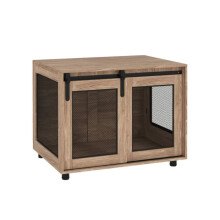 Dog Crate Furniture with Sliding Door for Medium Dogs, Brown