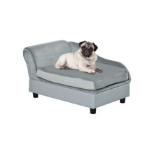 Pet Sofa Chair, with Storage, Cushion, for Small Dogs, Cats - Light Grey