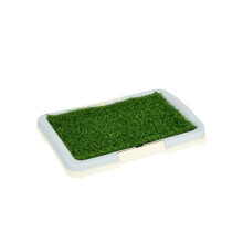 Puppy Training Pad, Indoor Portable Puppy Pad, with Artificial Grass, Grid, Panel, Tray, 46.5 x 34cm
