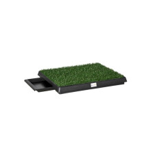Indoor Pet Dog Toilet Mat Potty Tray Training Grass Restroom with Tray and Loo Pad