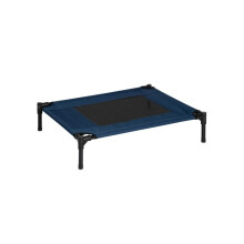 Raised Dog Bed Cat Elevated Lifted Puppy Pet Elevated Cot Portable Camping Basket – Blue (Medium)
