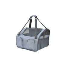 Pet Carrier Folding Bag Car Seat Cat Dog Puppy Kennel Portable Travel Cage Tote Case Mesh Holder House Grey