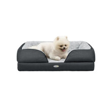 Calming Dog Bed Pet Mattress w/ Removable Cover, Anti-Slip Bottom, for Small Dogs, 70L x 50W x 18Hcm - Charcoal Grey