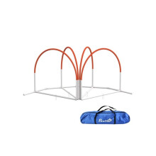 Dog Agility Equipment Set, Dog Agility Training Equipment for Dogs with Oxford Carry Bag, 4 PCS Weave Poles Orange