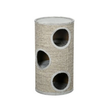 Cat Climbing Frame, Covered with Sisal, Cosy Platform - Light Grey