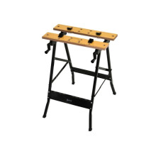 4-in-1 Work Bench, Folding Clamp Table with 4 Adjustable Clamping Pegs for DIY Home Garage, Black
