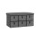 Six-Drawer Shoe Storage Bench, with Padded Top Seat - Dark Grey 1