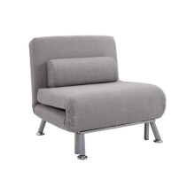 Adjustable Back Futon Sofa Chair - Grey
