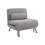 Adjustable Back Futon Sofa Chair - Grey 1