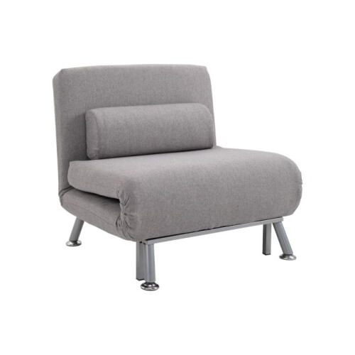 Adjustable Back Futon Sofa Chair - Grey