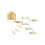 8 Piece Cat Shelves Set, with Cat House, Three Perches, Three Scratching Posts 1