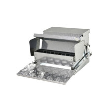 11.5KG Automatic Chicken Poultry Feeder Rat Proof Treadle Self Opening with Galvanized Steel and Aluminium