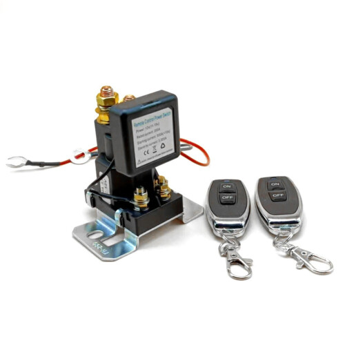 Wireless Battery Disconnect Switch 200A with 4 AWG 1ft 2