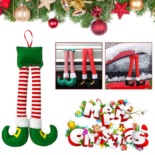 Christmas striped red leg hanging tree ornament 1