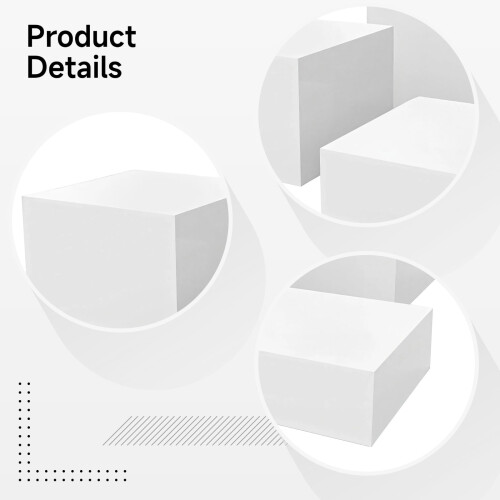Acrylic Food Display Risers White 3 pcs 2