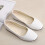 Willtoo Women's Flat Slip-On Ballet Flats White US 10 4
