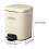 Pedal Trash Can Beige Large Capacity Step-On Garbage Bin 3