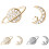 Sterling Silver CZ Moon Star Stud Earrings for Women One 2