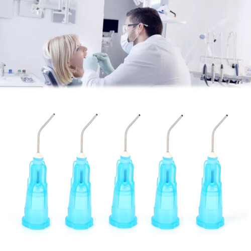 Dental Irrigation Needle Tips Pre-Bent Disposable 100 Pcs 1