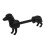 Dachshund Paper Towel Holder Black 3D Printed 4