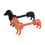 Dachshund Paper Towel Holder Black 3D Printed 5