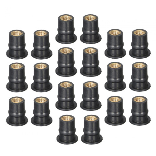 Rubber Motorcycle Windshield Nuts M5 20 Pack 2