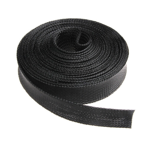 Black PET Nylon Cable Sleeve 5 Meters