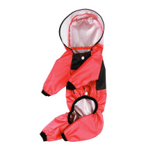 (Red, S) Waterproof Dog Raincoat Reflective Windproof Small Medium Puppy Red XS