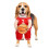 (Red, S) Costume da giocatore di basket per cani con palla per cani e gatti 1