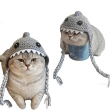 (A1, One Size) Pet Braided Hat Cat Dog Cute Funny Twist Cap Small Breeds Party Photo Prop Gift Fur Fans