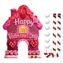 (11) Family Gingerbread Valentine Golf Game with Soft Balls Candy Cane Putter Party Fun
