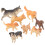 Mini Dog Figures Plastic Set 8 Pieces 4