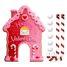 (9) Family Gingerbread Valentine Golf Game with Soft Balls Candy Cane Putter Party Fun