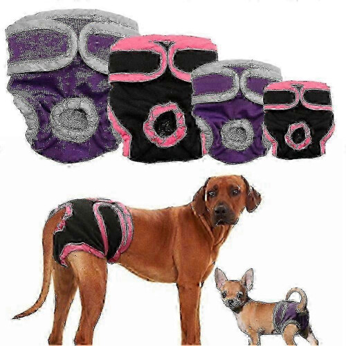 (Purple, XL) Pannolini per cagnoline lavabili e riutilizzabili, super assorbenti e comodi, modello 2025.