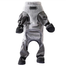 (Grey, L) Waterproof Washable Full Body Dog Coat with Leash Access for Rainy Walks & Outdoor