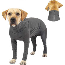 (Grey, XL) Genesungsanzug für Hunde nach Operationen an Bauchwunden und Haut