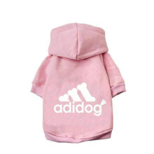 (Pink, 2XL) Adidog Baumwoll-Hoodie-Sweater-Weste für kleine und mittelgroße Hunde