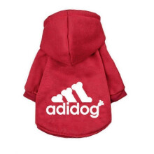 (Red, M) Adidog Cotton Pet Hoodie Sweater Vest for Small Medium Dogs