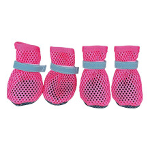 (Rose Red, L) 4Lots Lightweight Canine Sneakers Flexible Non-Slip Soles for Daily Walks Hiking Blue S