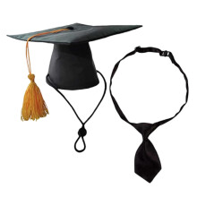 (B, One Size) Graduation Cap Bow Tie Necktie Tassels Set