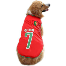 (Portugal, 2XL) 2026 Soccer-Style Dog Jersey – Pet Soccer Shirt