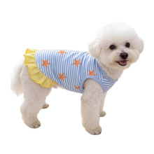 (Blue, XL) Sleeveless Pet Dress Starfish Print Breathable Summer Beach