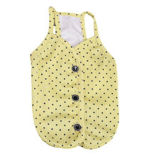(Yellow, XS) Atmungsaktives Hunde-Top – Offener Rücken & Leichtgewicht – für Bichon Teddy & Kätzchen